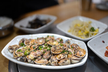 Korean seafood side dish  common cockle
