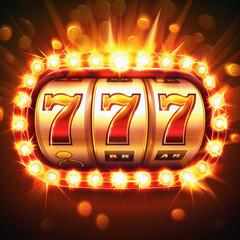Triple Seven Jackpot Slot Machine Illustration