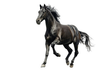 Fototapeta premium Andalusian Horses: Beauty and Versatility in Equine Excellence Isolated on Transparent Background