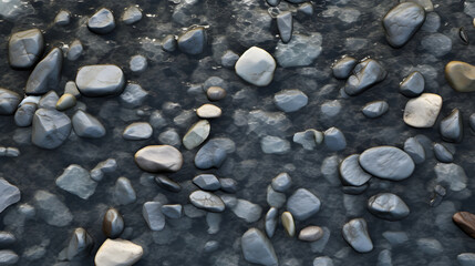 Fototapeta premium Digital gray stone creek abstract graphics poster background