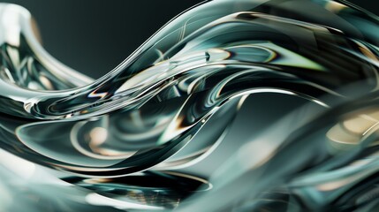 Abstract glass sculpture with intricate reflections, close up, modern elegance, futuristic, Multilayer, dark gradient backdrop