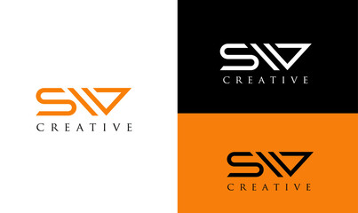 Obraz premium SW Letters Logo ,SW logo Modren ,Sw Logo Design , SW Logo type ,SW logo idea