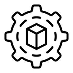 Process Vector Line Icon Design