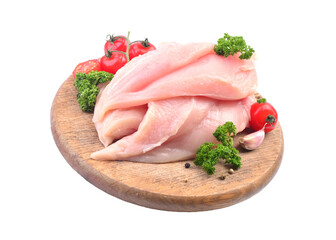 Chicken meat on white background isolated