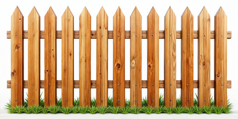wooden, fence, white background