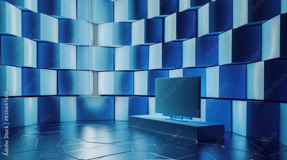 Poster emphasize the professionalism of your online presence with an image showcasing a blank booth system 