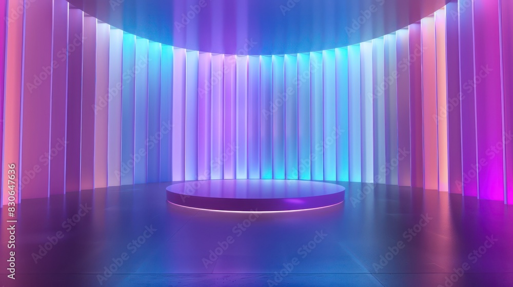 Aufkleber showcase the functionality of your design elements with an image featuring a blank booth system agai