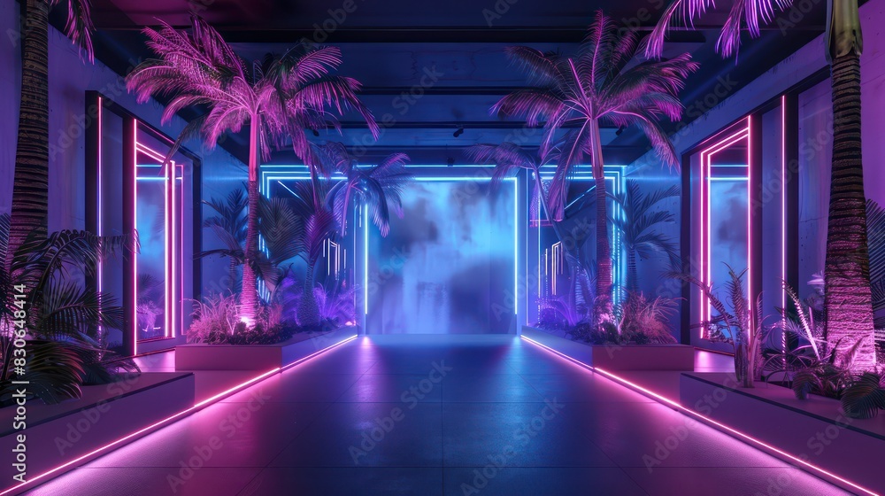 Poster highlight the modern aesthetic of your products with an image showcasing a 3d rendering of an empty 