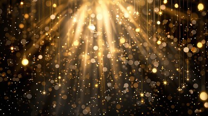 Capture the essence of sophistication and luxury with a corporate template adorned with radiant lights and cascading star particles.