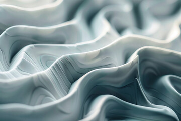 Abstract 3D Render with Fluid Curves