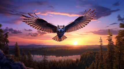 Naklejka premium animal landscape on nature background