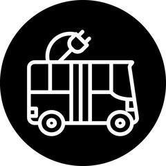 Vector Design Electric Bus Icon Style