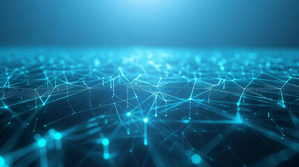 Obraz premium Cool logistics technology setting tranquilized by glowing misty blue network lines,