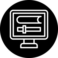 Vector Design Online Lecture Icon Style