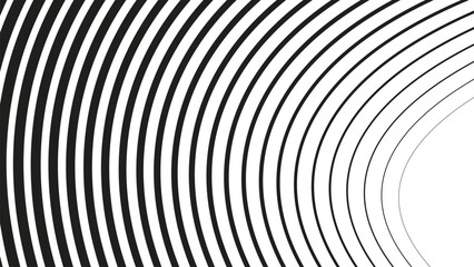 Black and white stripes with curve abstract background for presentation or backdrop