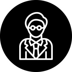 Vector Design Male Professor Icon Style
