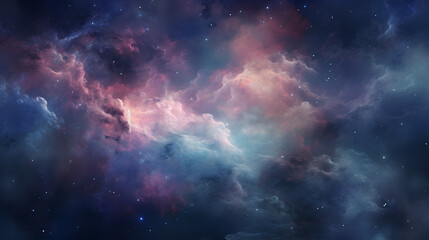 Naklejka premium Digital space with milky way and nebula abstract graphic poster 