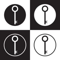 key icon set. key lock icon , access account login password icons - house key icon security symbol. vector interface app icons. Vector illustration . EPS 10  