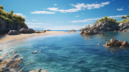 Fototapeta premium Fantastic and beautiful summer scenery.