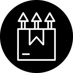 Vector Design Package Side Up Icon Style