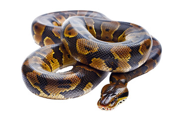 Fototapeta premium Anaconda Myths and Legends: Tales of the Amazonian Serpent Isolated on Transparent Background