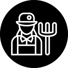 Vector Design Female Farmer Icon Style
