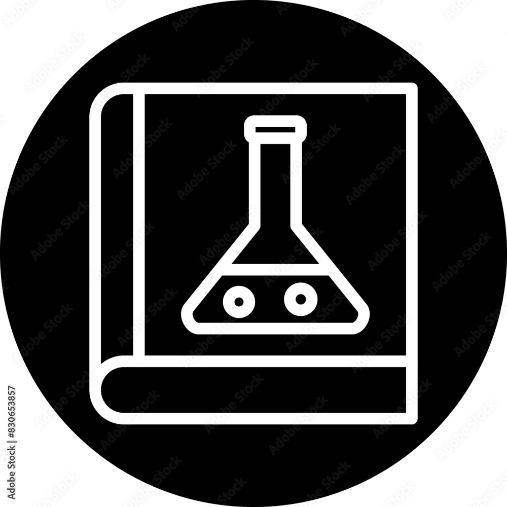 Sticker Vector Design Chemistry Book Icon Style