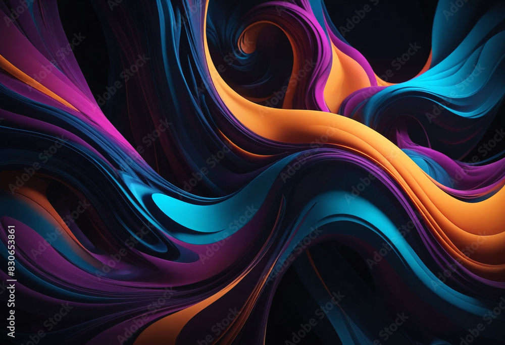 Poster A dark abstract background with deep shadows and ethereal elements, illuminated by dramatic lighting. Mysterious and captivating visual intrigue awaits, low key light