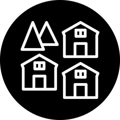Vector Design Village Icon Style