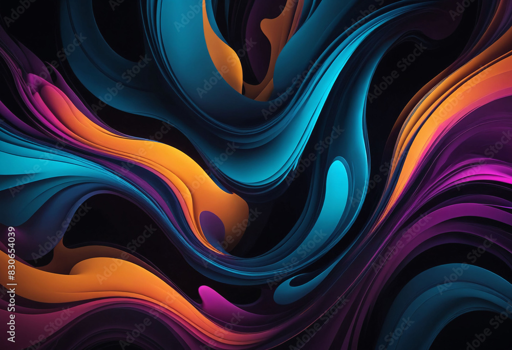 Poster A dark abstract background with deep shadows and ethereal elements, illuminated by dramatic lighting. Mysterious and captivating visual intrigue awaits, low key light