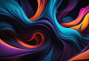 Obraz premium A dark abstract background with deep shadows and ethereal elements, illuminated by dramatic lighting. Mysterious and captivating visual intrigue awaits, low key light