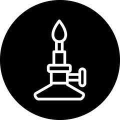 Vector Design Bunsen Burner Icon Style