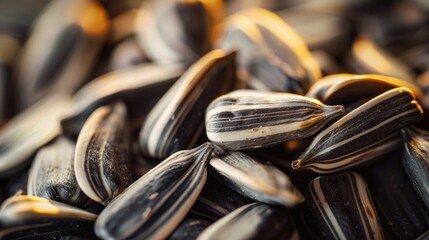 Extreme close up of sunflower seeds