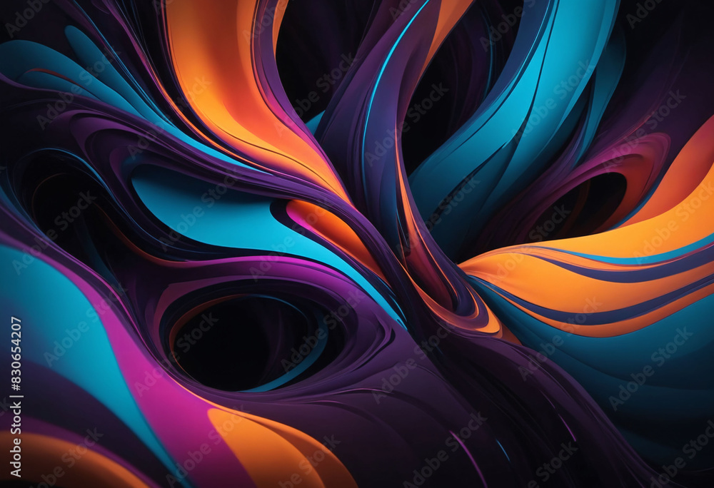 Poster A dark abstract background with deep shadows and ethereal elements, illuminated by dramatic lighting. Mysterious and captivating visual intrigue awaits, low key light