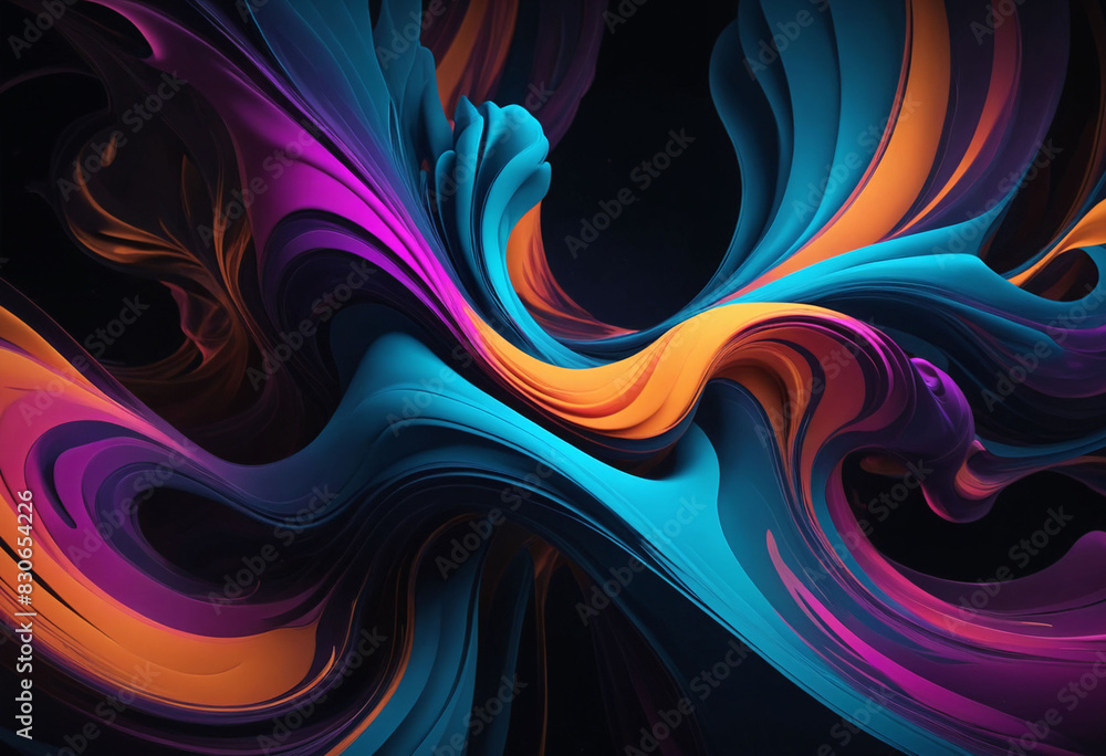 Poster A dark abstract background with deep shadows and ethereal elements, illuminated by dramatic lighting. Mysterious and captivating visual intrigue awaits, low key light
