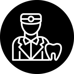 Vector Design Male Dentist Icon Style