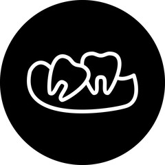 Vector Design Wisdom Tooth Icon Style