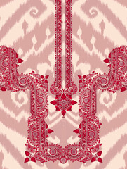 Digital textile flower design with beautiful background