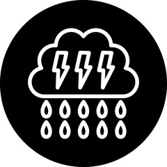 Vector Design Heavy Rain Icon Style