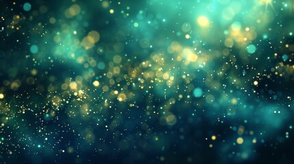 Obraz premium Captivating Back to School in navy & emerald green with light trails & sparkles signifying educational bonds background