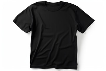 Front and back plain black t shirt mockup on white background for versatile design showcase