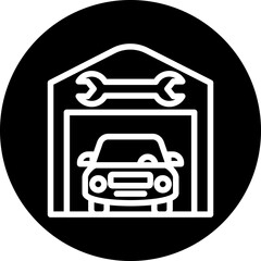 Vector Design Service Station Icon Style