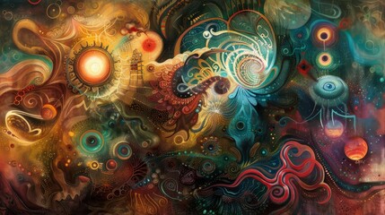 Obraz premium Abstract representation of Latin American folklore background