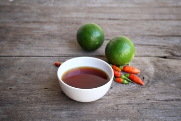 Fish sauce with red chili and lime