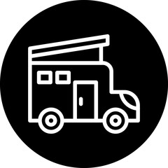 Vector Design Camper Van Icon Style