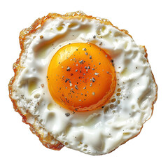 fried egg , top view, isolated on transparent background