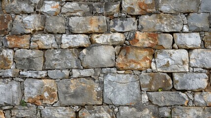 Obraz premium Stone wall with a weathered appearance serving as a backdrop