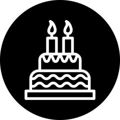 Vector Design Birthday Cake Icon Style
