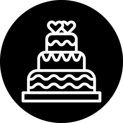 Vector Design Wedding Cake Icon Style