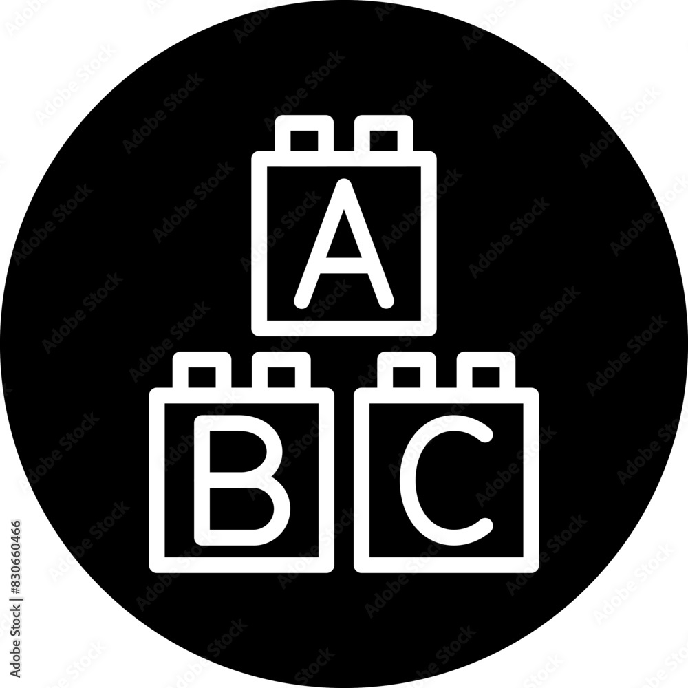 Poster vector design blocks icon style